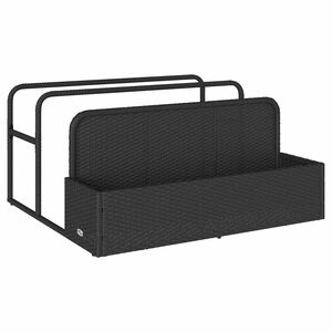 vidaXL Suport plutitor pentru piscină, negru, 110x100x57 cm, poliratan