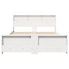 vidaXL Cadru de pat cu headboard Alb 150 x 200 cm Lemn compozit
