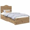 vidaXL Cadru de pat Stejar Artizanal 90 x 200 cm Lemn compozit