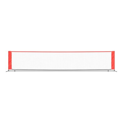 vidaXL Plasă de tenis, negru și roșu, 500x100x87 cm, poliester