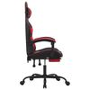 vidaXL Scaun de gaming pivotant/suport picioare negru/roșu piele eco