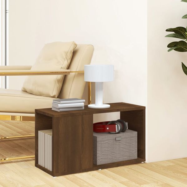 vidaXL Comodă TV, stejar maro, 60x24x32 cm, lemn compozit