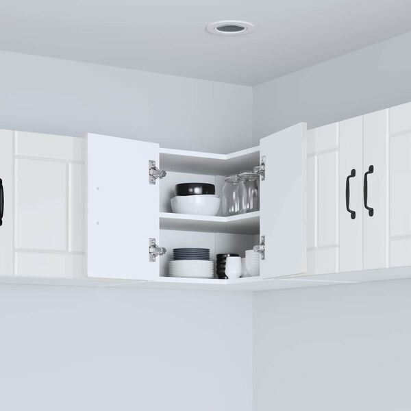 vidaXL Dulap de bucătărie Alb lucios 57 x 57 x 40 cm Lemn compozit