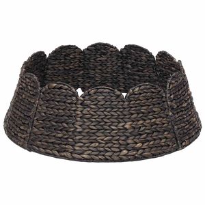 vidaXL Guler pentru Pomul de Crăciun Rotund Negru Diam. 45 x 22 cm
