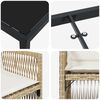 vidaXL Set de masă pentru grădină 5 pcs Bej Rattan poli