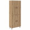 vidaXL Bufet 2 buc. Stejar Artizanal 69,5 x 34 x 180 cm Lemn prelucrat