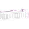 vidaXL Jardinieră de grădină, 110x30x27,5 cm, lemn masiv acacia/oțel