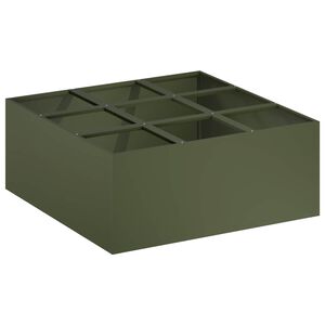vidaXL Vază pentru Grădină Verde măsliniu 100 x 100 x 20 cm