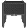 vidaXL Jardinieră de grădină cu picioare, negru, 80x40x42 cm, PP