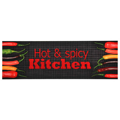 vidaXL Covoraș de bucătărie lavabil, model Hot&Spicy, 45 x 150 cm