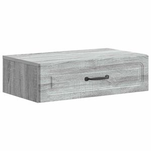 vidaXL Masă laterală montată pe perete Sonoma gri 59 x 34,5 x 17 cm