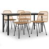 vidaXL Set mobilier de grădină, 5 piese, poliratan