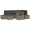 vidaXL Set de canapele pentru grădină 7 buc. Gri Rattan poli