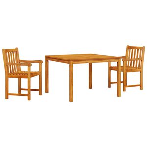 vidaXL Set de masă pentru grădină 3 pcs Maro Lemn masiv de acacia