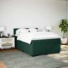 vidaXL Pat box spring cu saltea, verde &icirc;nchis, 160x200 cm, catifea