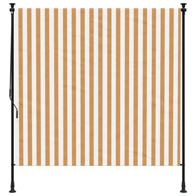 vidaXL Jaluzea rulou de exterior portocaliu/alb 150x270 cm textil/oțel