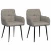 vidaXL Scaune de dining 2 pcs Piele Suedată Sintetică Gri deschis
