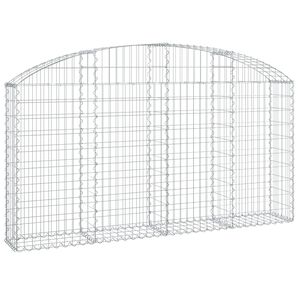 vidaXL Coș gabion arcuit 200x30x100/120 cm fier galvanizat