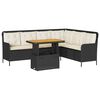 vidaXL Set canapele de grădină cu perne, 2 piese, negru, poliratan