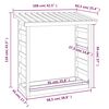 vidaXL Rastel pentru lemne de foc, alb, 108x64,5x110cm, lemn masiv pin