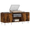 vidaXL Dulap pentru discuri stejar afumat 121x38x48 cm, lemn prelucrat