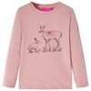 Tricou de copii cu m&acirc;neci lungi, roz, 104