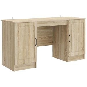 vidaXL Birou Stejar Sonoma 142,5 x 50 x 75 cm Lemn prelucrat