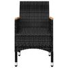 vidaXL Set mobilier de grădină cu perne, 9 piese, negru