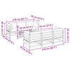 vidaXL Set canapele grădină cu perne, 7 piese, lemn de pin tratat