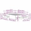 vidaXL Cadru de pat cu sertar Lemn Vechi 120 x 200 cm Lemn compozit