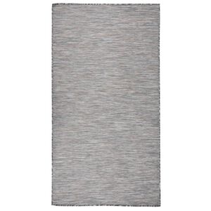 vidaXL Covor de exterior, maro şi albastru, 80x150 cm, țesătură plată