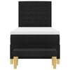vidaXL Pat cu arcuri cu saltea cu headboard Negru 80 x 200 cm țesătură