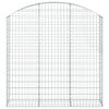 vidaXL Coș gabion arcuit, 150x30x140/160 cm, fier galvanizat