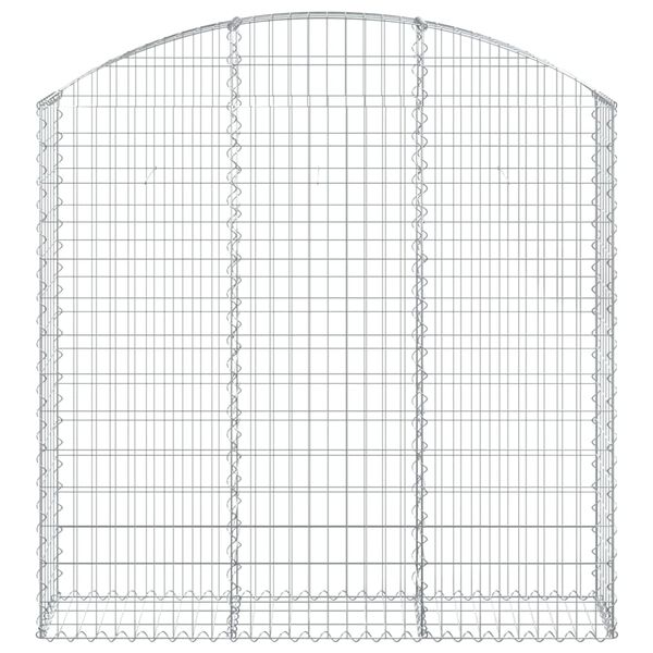 vidaXL Coș gabion arcuit, 150x30x140/160 cm, fier galvanizat