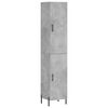 vidaXL Dulap &icirc;nalt, gri beton, 34,5x34x180 cm, lemn prelucrat