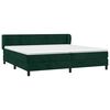 vidaXL Pat box spring cu saltea, verde &icirc;nchis, 200x200 cm, catifea