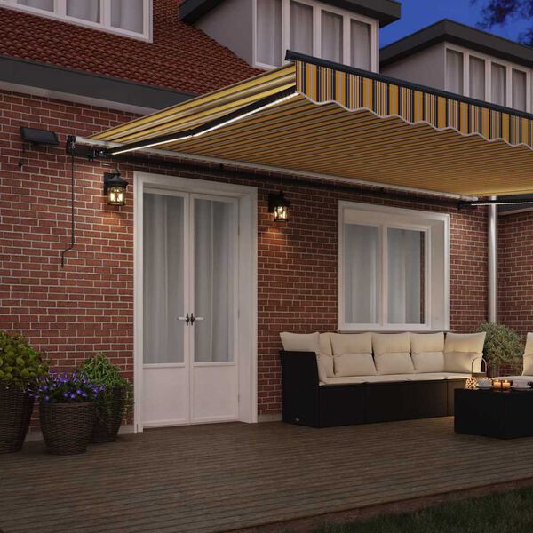 vidaXL Cortina Retractabilă Manual Multicolour 500 &times;300 cm țesătură
