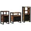 vidaXL Set de mobilier pentru baie 3 buc. Multicolor și negru