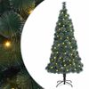 vidaXL Brad de Crăciun artificial pre-iluminat Verde 180 cm PET
