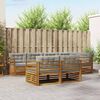 vidaXL Set de canapele de exterior 7 pcs Gri natural și deschis