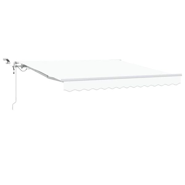 vidaXL Cortina Retractabilă Alb 300 x 250 cm Poliester și metal
