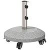 vidaXL Bază de parasol din granit cu roți pentru st&acirc;lp de 4-5 cm Gri