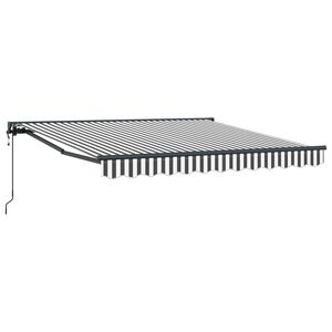 vidaXL Cortina Retractabilă Antracit și Alb 300 x 250 cm