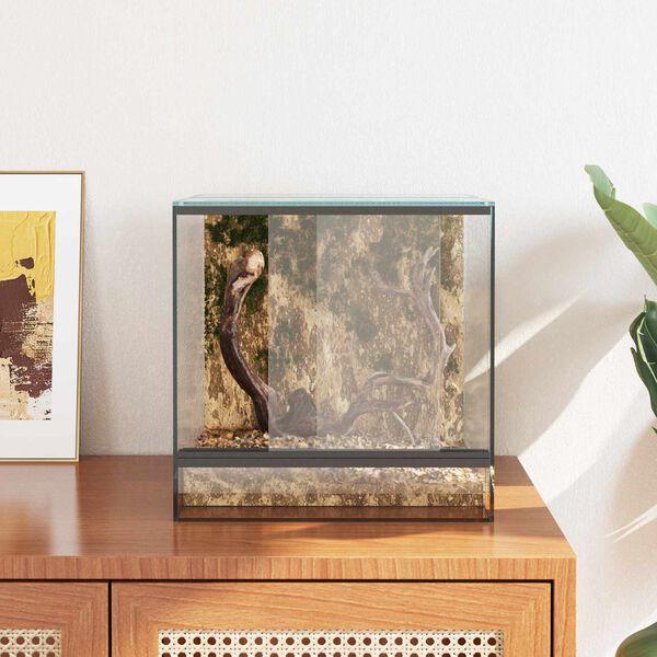 vidaXL Terariu cu depozitare Transparent 30 x 30 x 30 cm Sticlă