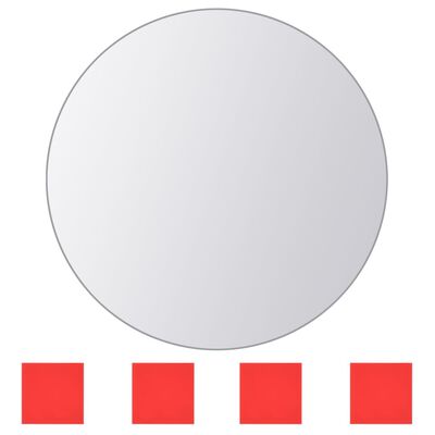 vidaXL Plăci de oglindă rotunde, sticlă, 8 buc