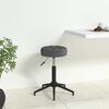 vidaXL Scaun de birou pivotant, gri &icirc;nchis, catifea