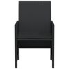 vidaXL Set bistro cu perne, 3 piese, negru, poliratan