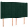 vidaXL Tăblie pat cu aripioare verde &icirc;nchis 147x16x118/128 cm catifea