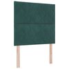 vidaXL Pat cu arcuri cu headboard Verde &icirc;nchis 120 x 200 cm Catifea
