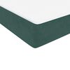 vidaXL Pat box spring cu saltea, verde &icirc;nchis, 100x220 cm, catifea